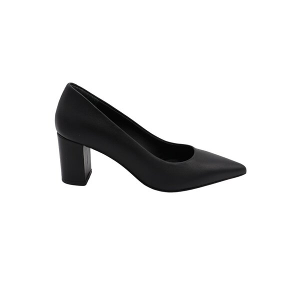 Poletto Pointed toe block heel leather pumps - Picture 3 of 7